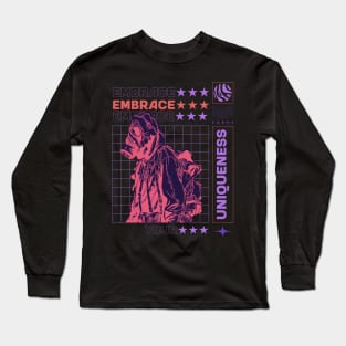 Embrace Your Uniqueness Inspirational Quote Graphic Design Long Sleeve T-Shirt